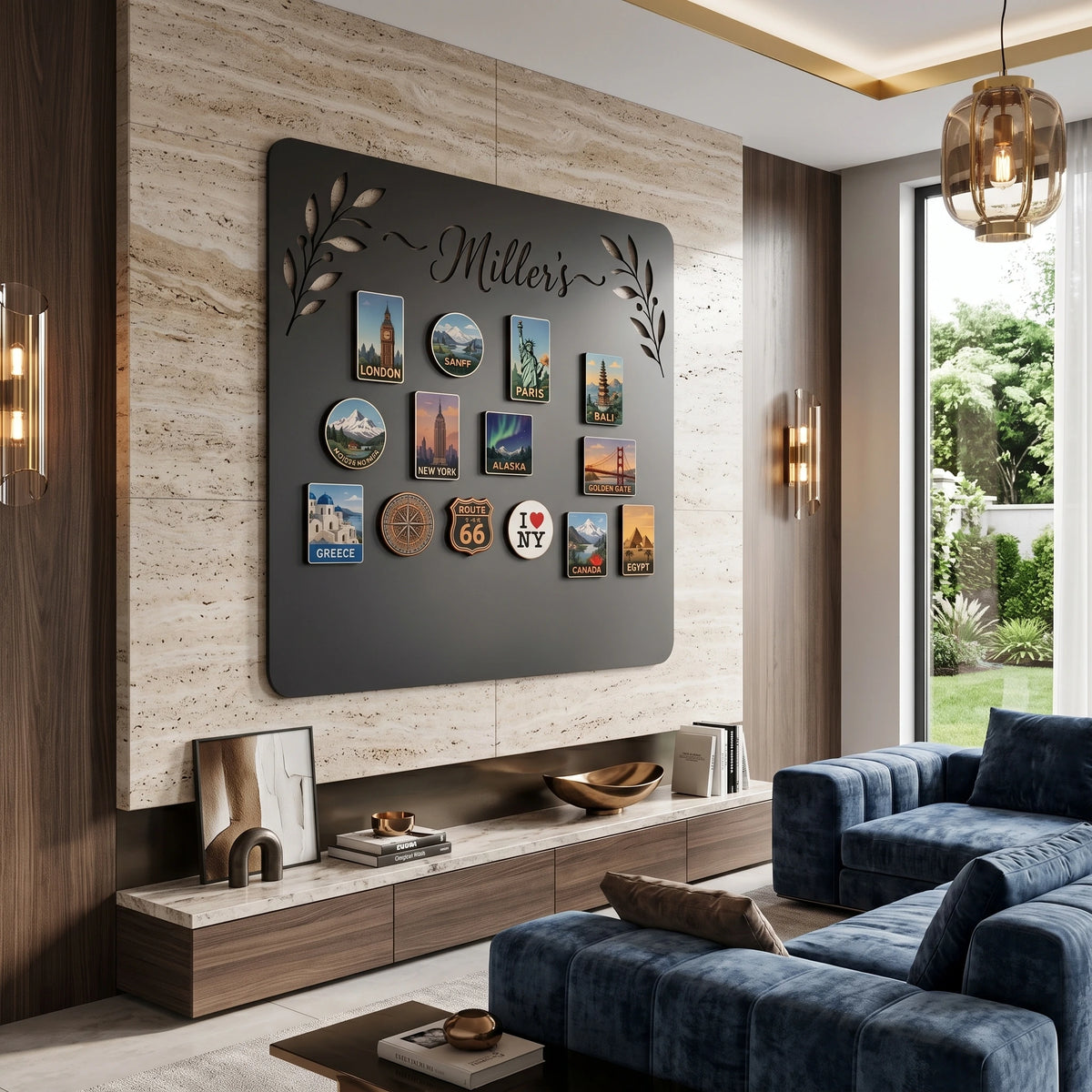 Personalized family name metal magnet board — view 2 of 6