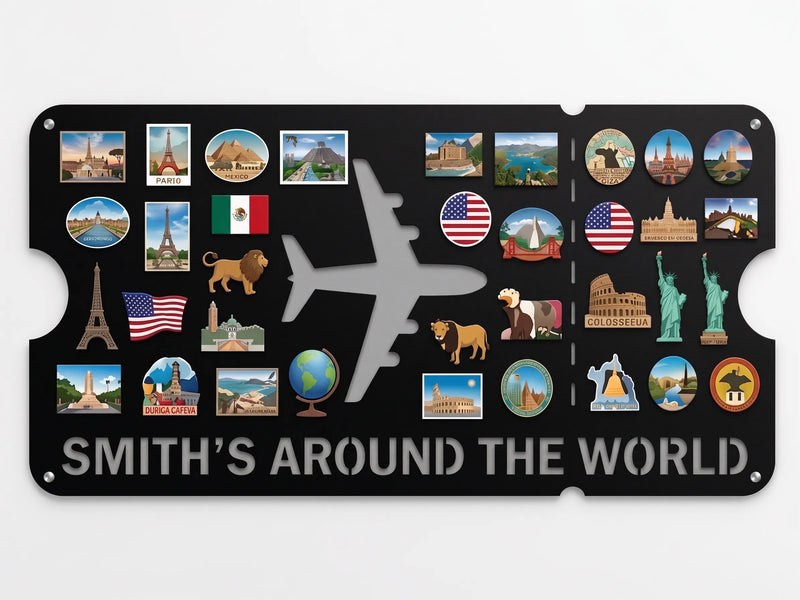 Custom metal flight ticket boarding pass wall decor