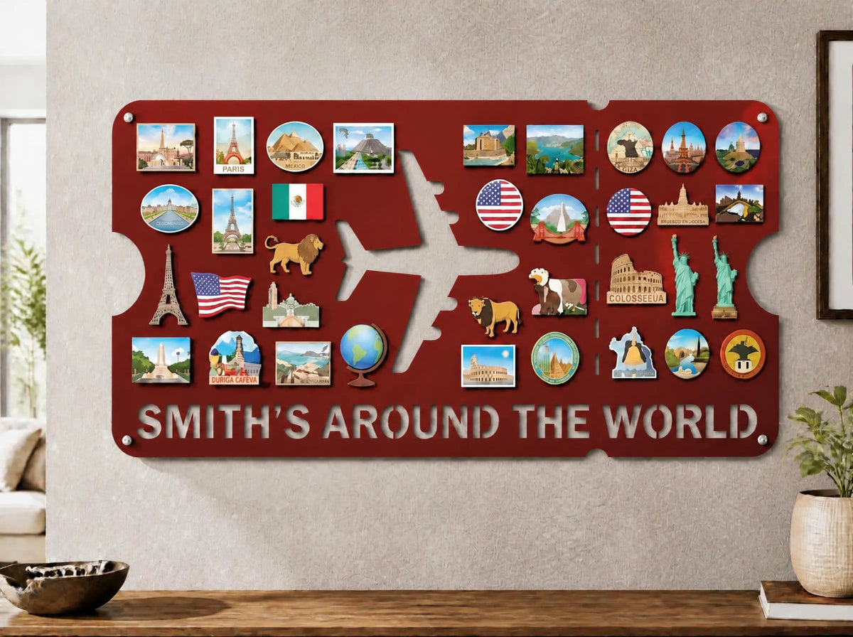 Custom metal flight ticket boarding pass wall decor — view 4 of 10