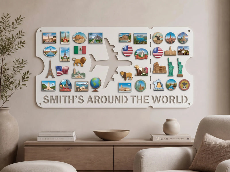 Custom metal flight ticket boarding pass wall decor — view 6 of 10