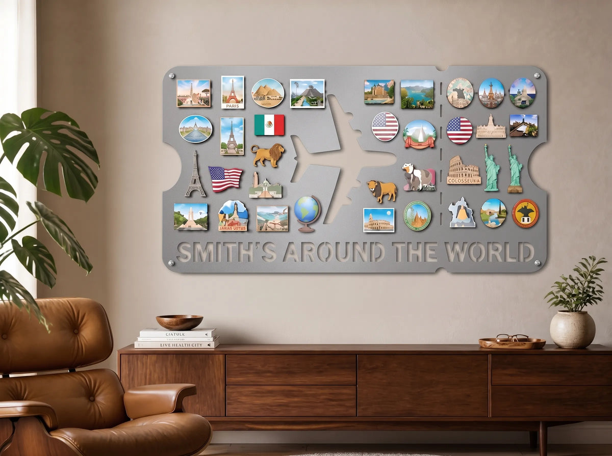 Custom metal flight ticket boarding pass wall decor — view 7 of 10
