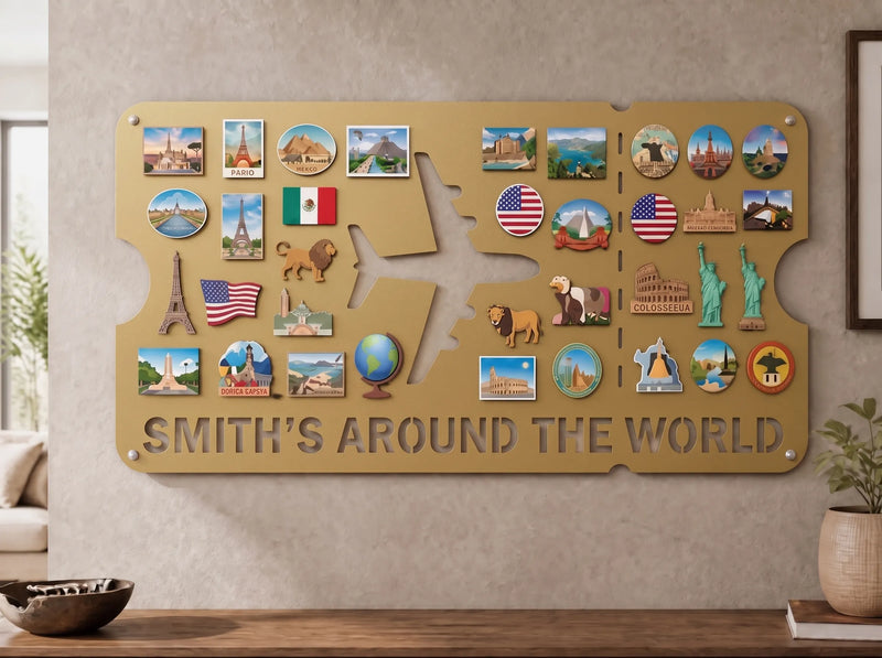 Custom metal flight ticket boarding pass wall decor — view 8 of 10