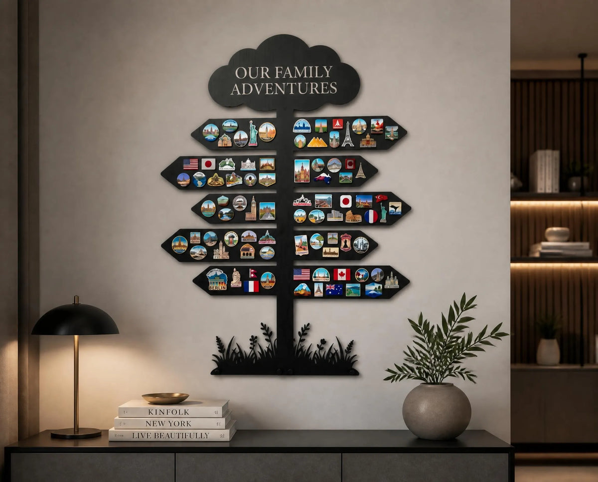 Custom travel tree metal magnet board for souvenir magnets — view 2 of 11