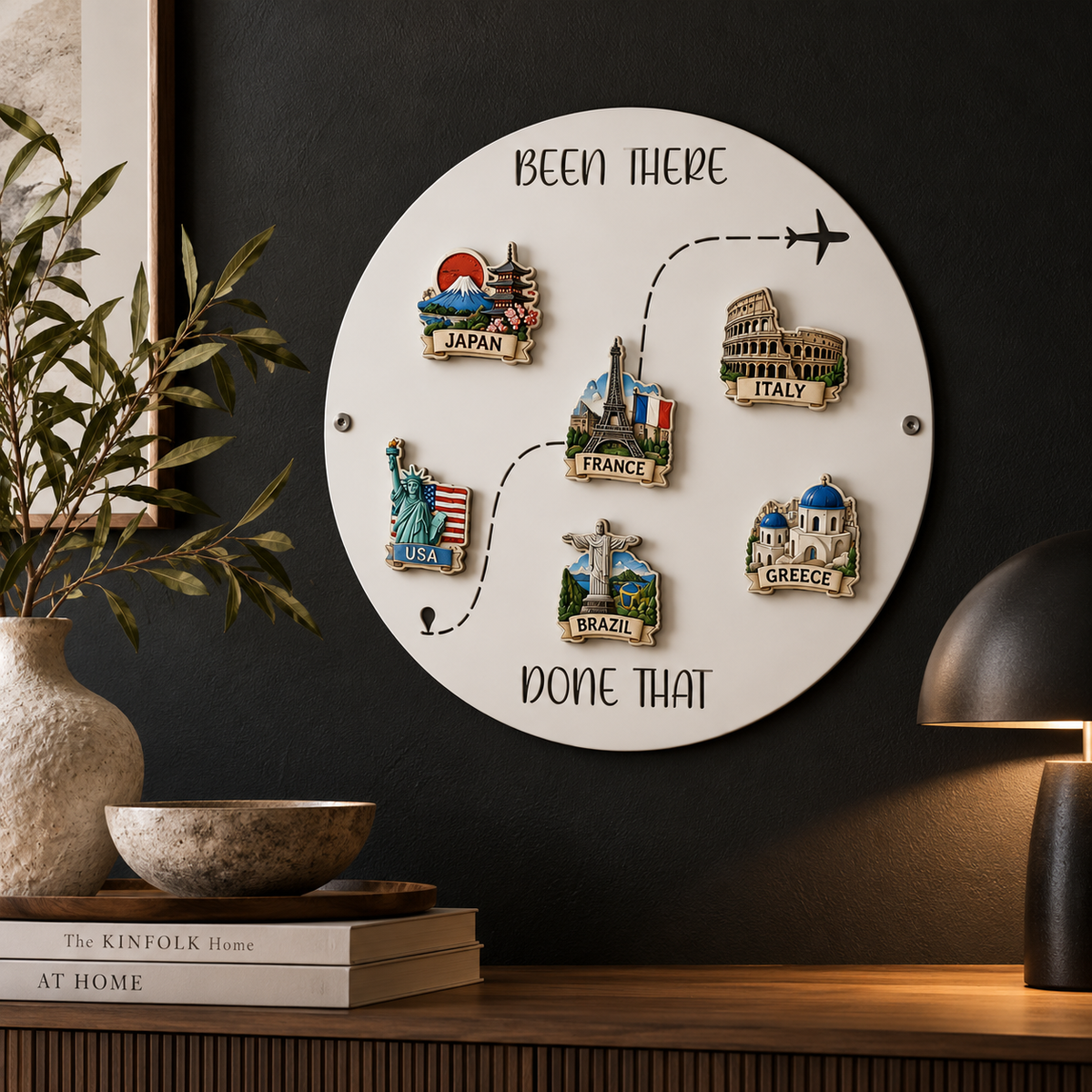 Been There Done That Travel Magnet Board – White