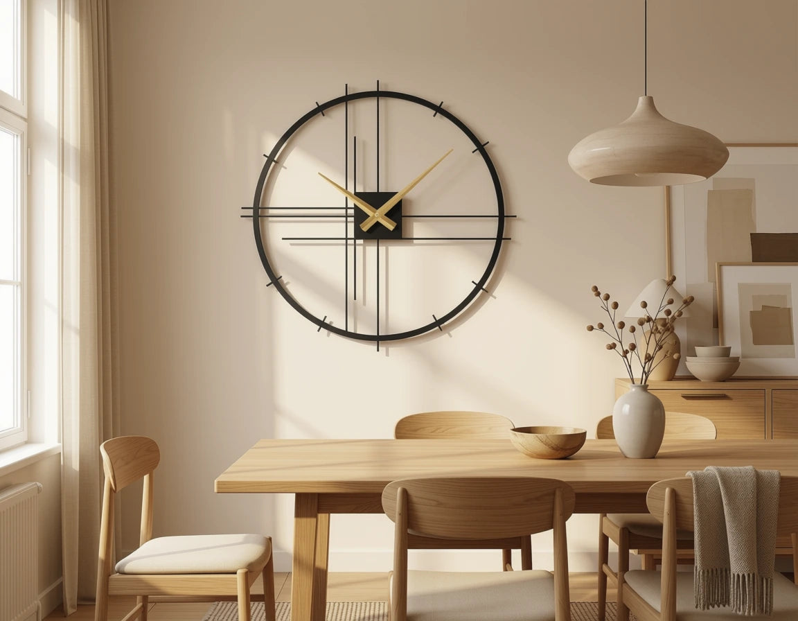 Modern minimalist LED metal wall clock