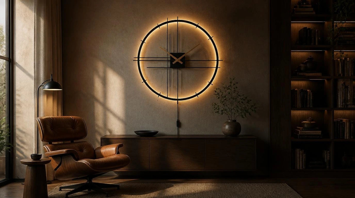 Modern minimalist LED metal wall clock — view 2 of 5