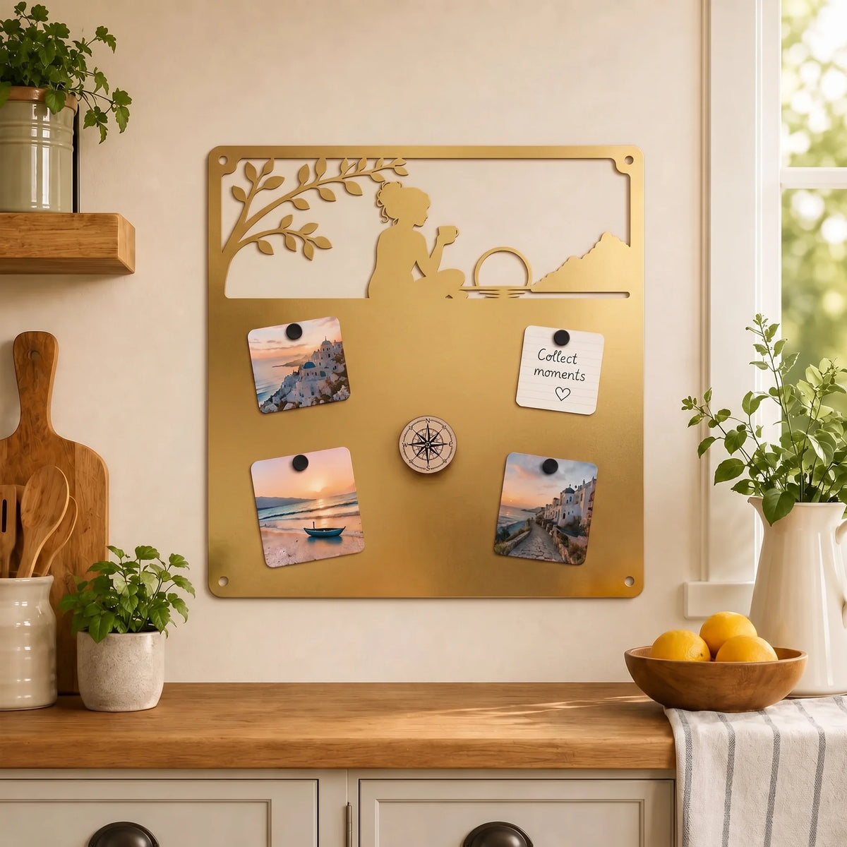 Metal Travel Magnet Board – Gold