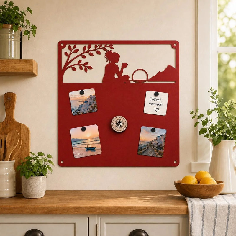 Metal Travel Magnet Board – Red