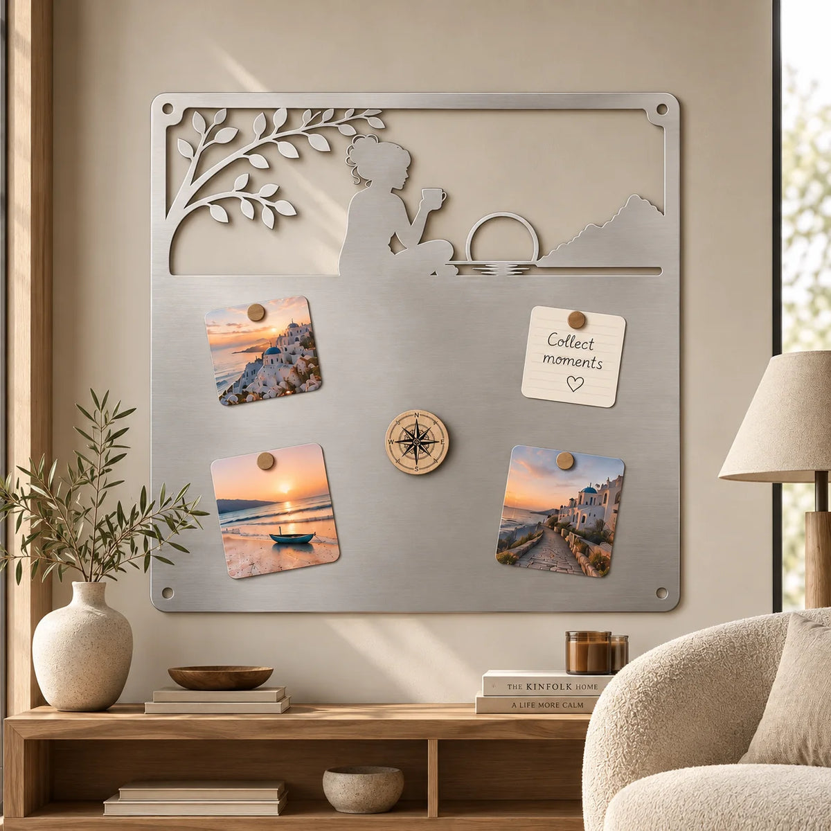 Metal Travel Magnet Board – Silver