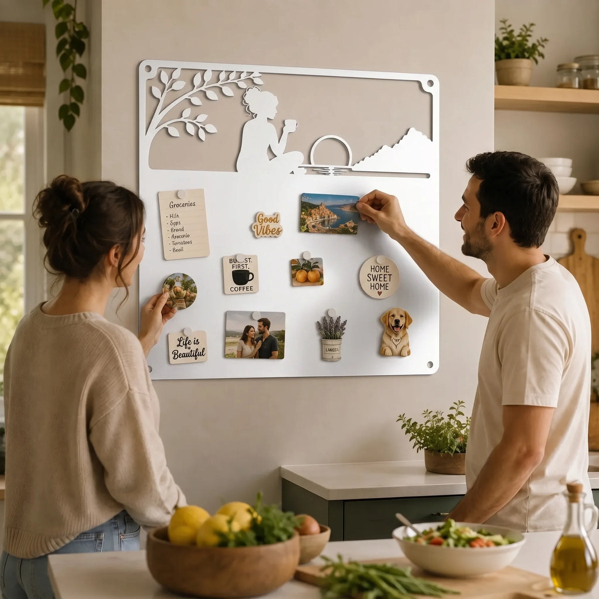 Metal Travel Magnet Board – White