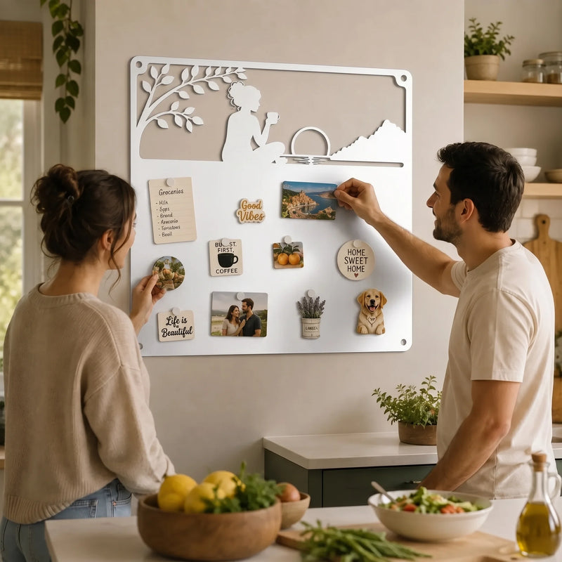 Metal Travel Magnet Board – White